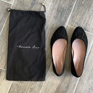 Kenneth Cole “Pleat N Tuck” Suede Flats in 5.5